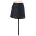 Ann Taylor LOFT Casual Skirt: Blue Jacquard Bottoms - Women's Size 10