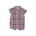 Carter's Short Sleeve Outfit: Red Plaid Bottoms - Size 6 Month