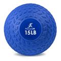 ProsourceFit Slam Medicine Balls 15 lbs Tread Textured Grip Dead Weight Balls for Cross Training, Strength and Conditioning Exercises, Cardio and Core Workouts, Blue