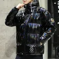 Doudoune coupe-vent pour homme avec col montant veste chaude manteau optique masculin parka