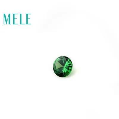 Tiroir E Tsavorite ronde naturelle pour la fabrication de bijoux pierre précieuse verte en vrac