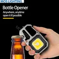 New Mini Glare LED Flashlight USB Rechargeable Portable Flashlight Beer Bottle Open Outdoor Camping