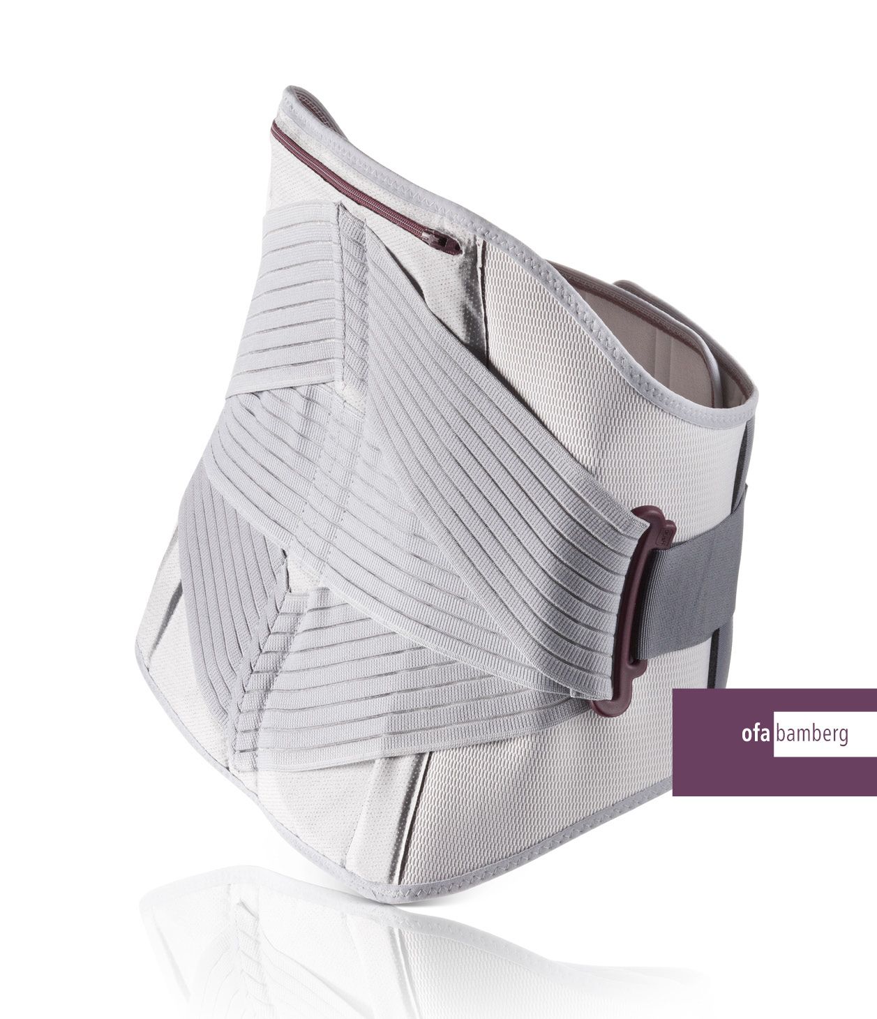 Push MED Lumbalbandage Gr.6 grau/aubergine 1 St Bandage(s)