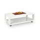 Table basse 105 x 58 x 38 cm - Blanc - Blanc