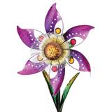 Regal Art & Gift 13218 - 10.25" Solar Blossom Pink Flower Wind Spinner