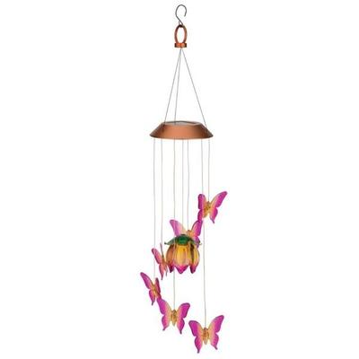 Regal Art & Gift 13355 - Garden Solar Mobile - Butterfly Lawn and Garden Wind Chimes