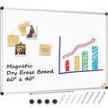 X BOARD Dry Erase Board 60 x 40 White Board Wall Mounted Aluminum Frame 5 x 3 Magnetic Whiteboard