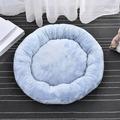 Extra Amazingly Luxury Soft Fluffy Comfort Pet Dog Cat Rabbit Bed Fluffy Calming Self Warming Soft Donut Cuddler Cushion Pet Bed For Small Medium Animals Round Blue S