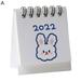 NUZYZ 2021-2022 Desk Calendar Rabbit Bear Print Monthly Pages Design Stand Up Desktop Calendar for Office
