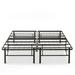 Latitude Run® Folding Sturdy Metal Platform Bed Frame w/ Storage Space Metal in Black | 14 H x 60 W x 80 D in | Wayfair