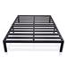 Latitude Run® King Size Heavy Duty Metal Platform Bed Frame Metal in Black | 14 H x 76 W x 80 D in | Wayfair AD893979520641B49E3DBD2C23E7C6A1