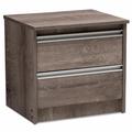 Red Barrel Studio® Rustic Farmhome 2 Drawer Nightstand Natural Oak Wood in Brown | 18 H x 16 W x 19 D in | Wayfair 75C6C1CDE44343FF848AC7F8D4853263