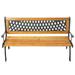 Bloomsbury Market Gwenael Cast Iron Garden Outdoor Bench in Brown | 29 H x 21 W x 49 D in | Wayfair 04562F6D3CF44EE29485140CF2C6B9BD