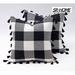 SR-HOME Decorative Pillow Covers Cotton Linen Classic Plaid Cushion Cover w/ Boho Tassels Farmhouse Decor Design 2 Set For Couch Cotton Blend | Wayfair