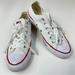 Converse Shoes | Converse Womens Sneakers Size 7 Low Top Lace Up White Red Blue #0850 | Color: Red/White | Size: 7