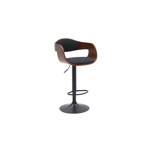 CLP Barhocker Kingston B Stoff walnuss/schwarz