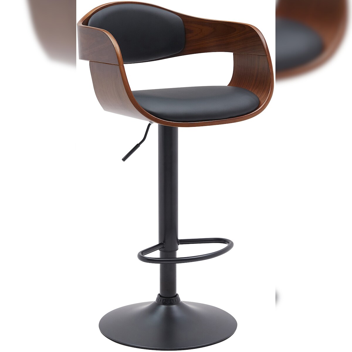 CLP Barhocker Kingston walnuss/schwarz/Kunstleder Image