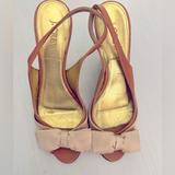 J. Crew Shoes | J. Crew Made In Italy Womens Slingback High Heels, Bow Front. Size 7 | Color: Pink | Size: 7