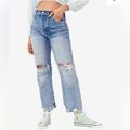 Free People Jeans | Free People Tapered Baggy Boyfriend Jeans | Color: Blue | Size: 28