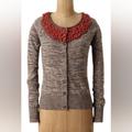 Anthropologie Sweaters | Anthropologie Jewelers Choice Cardigan By Moth, Brown Size Medium | Color: Brown/Orange | Size: M