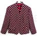 Nine West Jackets & Coats | Nine West Womens Blazer Multicolored Geometric Size 4 Black Red White Career | Color: Black/Red | Size: 4