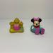 Disney Toys | Disney Rubber Beach Bath Squeeze Toys Lot Minnie Mouse In Float & Sand Castle | Color: Pink/Tan | Size: 2 Toys