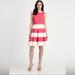 Kate Spade Dresses | Kate Spade Size 4 Celina Pink & White Sleeveless Fit & Flare Dress | Color: Pink/White | Size: 4