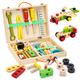 Tool Box Children's Wooden Toy Educational Toy Tool Children Tool Case Children Toy from 3 Years Boys Girls Children's Toy