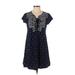 Mimi + Daphne Casual Dress - A-Line: Blue Dresses - Women's Size Small