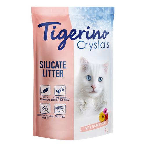 3x 5l Tigerino Crystals Katzenstreu – Blütenduft