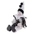 Poupée Clown souriant en porcelaine de 9 pouces portant des tenues classiques poupée harlequinte