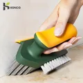 Brosse à récurer 4 en 1 pour salle de bains cuisine sol avec poils rigides en forme de V pour