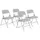 National Public Seating 800 Series Premium Lightweight Plastic Folding Chairs, 4-Pack
