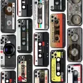 Coque de téléphone rétro en silicone pour iPhone cassette audio vintage coque de protection pour