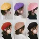 Béret français monochrome pour enfants chapeau noir casquette document pour enfants enfants