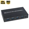 Répartiteur KVM compatible HDMI double PC vers un seul moniteur avec 2 Ports USB 4K USB partage