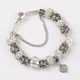 Bracelets à breloques coeur en cristal blanc boule antique bracelet de perles bricolage cadeau de