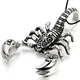 Collier pendentif roi Scorpion pour hommes pendentif coulissant en métal accessoires bijoux de