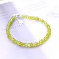 Bracelet de perles de péridot Olivine vert naturel pour femmes et hommes perles rondes de guérison