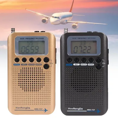 Radio numérique HRD-737 Mini écran LCD portable FM/AM/SW/CB/Air/VHF Radio à bande mondiale pour les