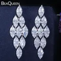 Beaween – boucles d'oreilles longues en pierre de zircone cubique pour femme magnifique bijou en