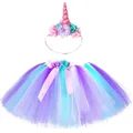 Jupe tutu à fleurs pastel pour bébés filles tenue d'anniversaire pour tout-petits jupe en tulle