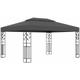 Tonnelle de jardin Tonnelle Barnum Tente avec double toit 3x4 m Anthracite 23024