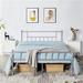 Queen Size Metal Platform Bed Frame With Headboard/Footboard, Silver