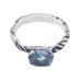 Marine Gem,'Ocean-Themed Sterling Silver Ring with Faceted Blue Topaz'