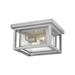 Hinkley Lighting 1003 Republic 2 Light 11 Wide Semi-Flush Square Outdoor Ceiling Fixture