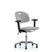 Inbox Zero Newport Industrial Polyurethane Clean Room Chair - Desk Height Aluminum/Upholstered in Gray | 38.5 H x 24 W x 25 D in | Wayfair