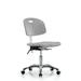 Inbox Zero Newport Industrial Polyurethane Clean Room Chair - Desk Height Aluminum/Upholstered in Gray | 38.5 H x 24 W x 25 D in | Wayfair