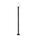 Wade Logan® Arlonda Black 1-Light 89.5" H Lamp Post (Full) Aluminium/Metal in Black/Gray | 89.5 H x 12 W x 12 D in | Wayfair
