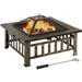 Darby Home Co Longville 14" H x 34" W Steel Outdoor Fire Pit Steel in Brown | 14 H x 34 W x 34 D in | Wayfair 441BD332ABD047A5A628562FE38599F5